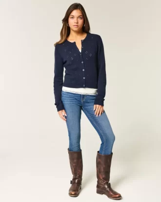 High-Rise Dark Wash Super Skinny -farkut