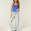 High-Rise Distressed Light Wash Baggy-farkut High-Rise Distressed Light Wash Baggy-farkut