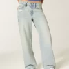 High-Rise Distressed Light Wash Baggy-farkut High-Rise Distressed Light Wash Baggy-farkut