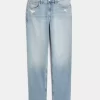 High-Rise Distressed Light Wash Straight Farkut High-Rise Distressed Light Wash Straight Farkut