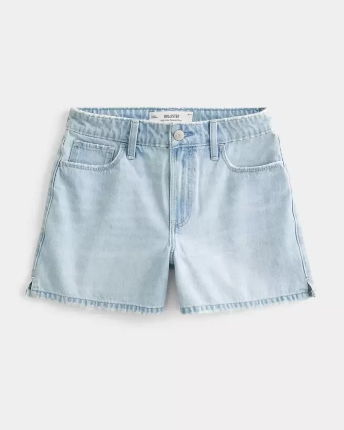 High Rise Light Wash Baggy Denim shortsit 5″ High Rise Light Wash Baggy Denim shortsit 5″