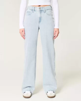 High-Rise Light Wash Baggy Farkut