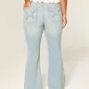 High-Rise Light Wash Star Pocket Flare -farkut High-Rise Light Wash Star Pocket Flare -farkut