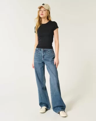 High-Rise Medium Wash Baggy Farkut
