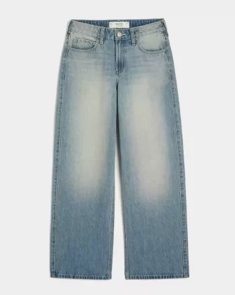 High-Rise Medium Wash Baggy Farkut
