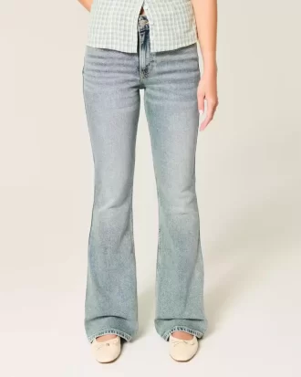 High-Rise Medium Wash Flare farkut