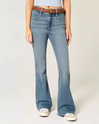 High-Rise Medium Wash Flare farkut