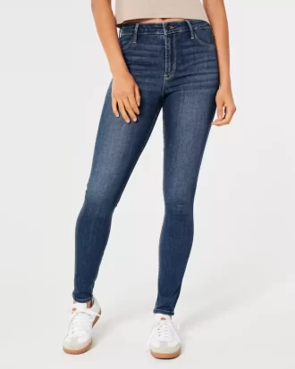 High Rise Medium Wash Jean leggingsit