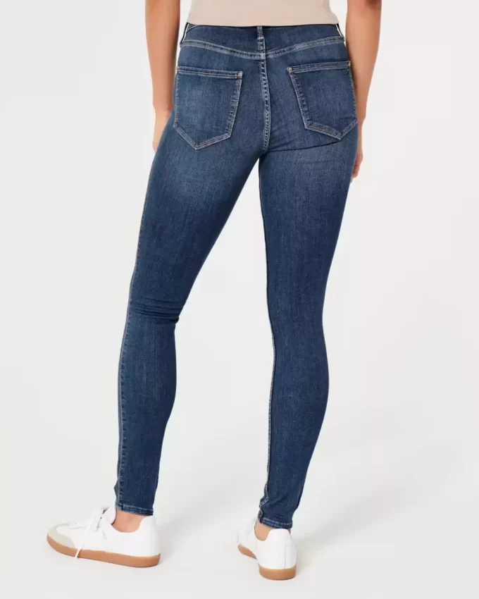 High Rise Medium Wash Jean leggingsit