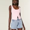 High Rise Medium Wash Shell Brodeeratut Baggy Denim shortsit 5″ High Rise Medium Wash Shell Brodeeratut Baggy Denim shortsit 5″