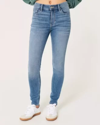 High-Rise Medium Wash Super Skinny Farkut