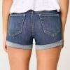 High-Rise repeytyneet Dark Wash Denim shortie shortsit High-Rise repeytyneet Dark Wash Denim shortie shortsit