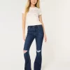 High-Rise repeytyneet Dark Wash Flare Farkut High-Rise repeytyneet Dark Wash Flare Farkut