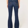 High-Rise repeytyneet Dark Wash Flare Farkut High-Rise repeytyneet Dark Wash Flare Farkut