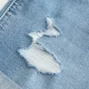 High-Rise repeytyneet Medium Light Wash Denim Shortie shortsit High-Rise repeytyneet Medium Light Wash Denim Shortie shortsit