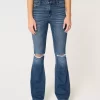 High-Rise repeytyneet Medium Wash Flare farkut High-Rise repeytyneet Medium Wash Flare farkut