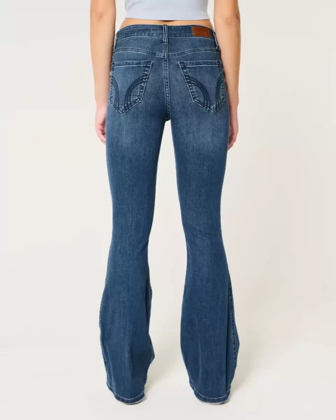 High-Rise repeytyneet Medium Wash Flare farkut High-Rise repeytyneet Medium Wash Flare farkut