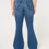 High-Rise repeytyneet Medium Wash Flare farkut High-Rise repeytyneet Medium Wash Flare farkut