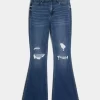 High-Rise repeytyneet Medium Wash Flare farkut High-Rise repeytyneet Medium Wash Flare farkut