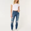 High-Rise repeytyneet Medium Wash Super Skinny Farkut