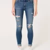 High-Rise repeytyneet Medium Wash Super Skinny Farkut