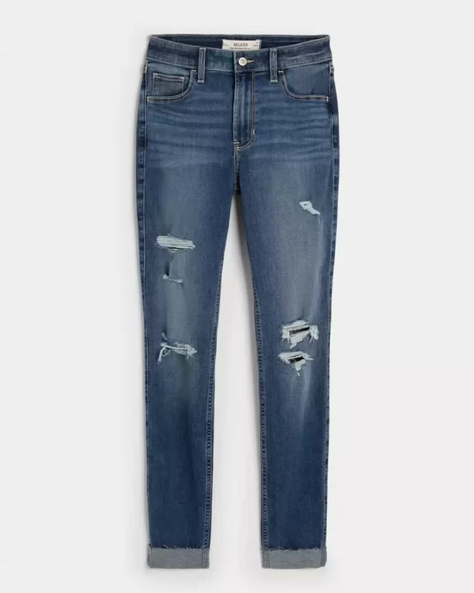 High-Rise repeytyneet Medium Wash Super Skinny Farkut