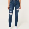 High-Rise repeytyneet tumma pesu Super Skinny farkut High-Rise repeytyneet tumma pesu Super Skinny farkut