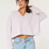 Hollister Comfy Cloud Box -kaula-aukkoinen villapaita