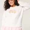 Hollister Comfy Cloud Croissant Graphic Crew -villapaita