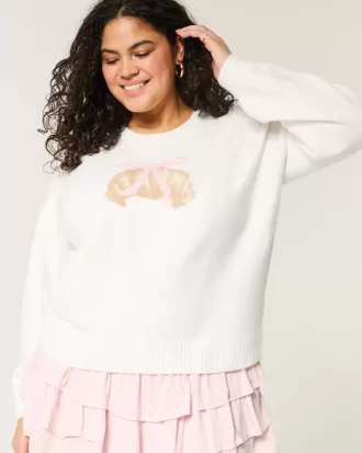 Hollister Comfy Cloud Croissant Graphic Crew -villapaita