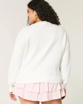 Hollister Comfy Cloud Croissant Graphic Crew -villapaita