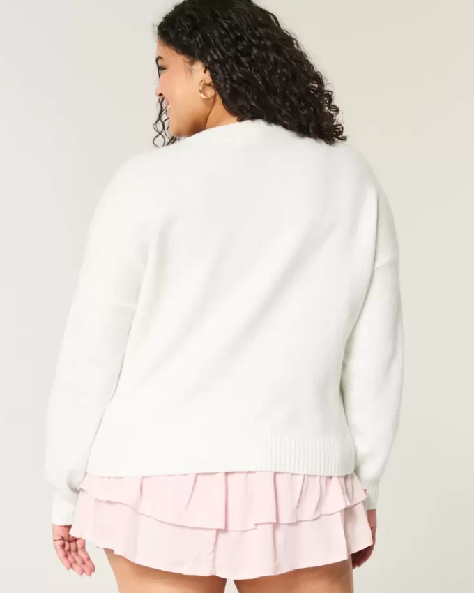 Hollister Comfy Cloud Croissant Graphic Crew -villapaita