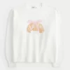 Hollister Comfy Cloud Croissant Graphic Crew -villapaita