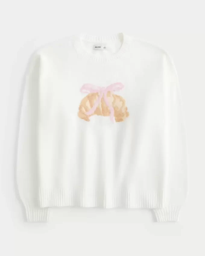 Hollister Comfy Cloud Croissant Graphic Crew -villapaita