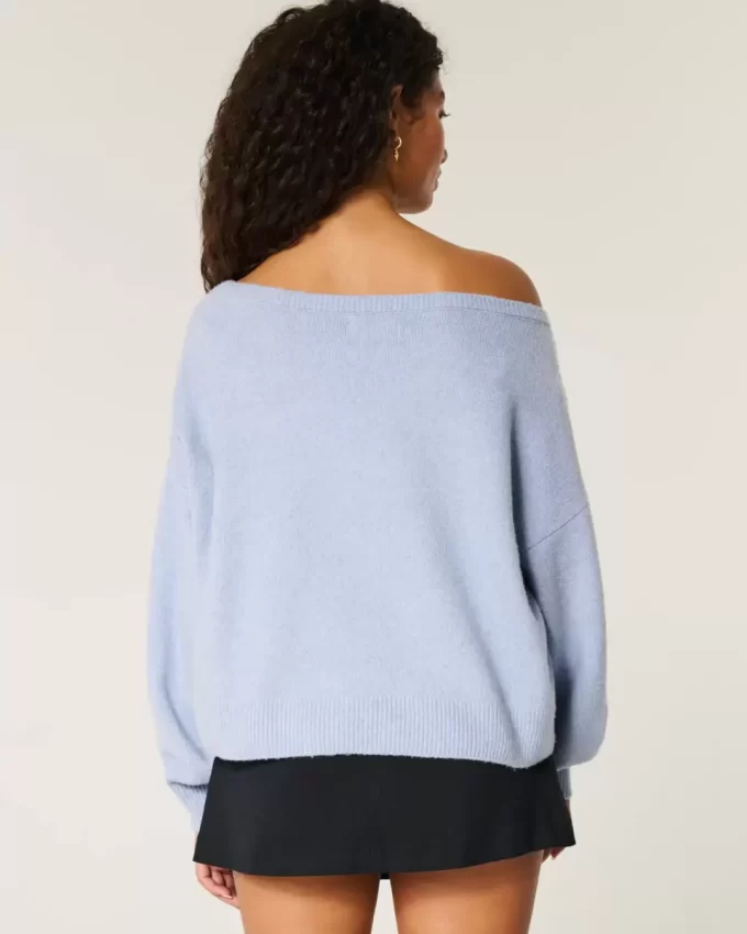 Hollister Comfy Cloud Easy Off-the-Shoulder Number Graphic -villapaita Hollister Comfy Cloud Easy Off-the-Shoulder Number Graphic -villapaita