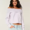 Hollister Comfy Cloud Foldover Off-the-Shoulder -villapaita