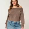 Hollister Comfy Cloud Foldover Off-the-Shoulder -villapaita