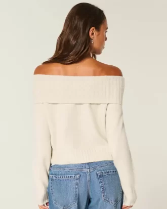 Hollister Comfy Cloud Foldover Off-the-Shoulder -villapaita