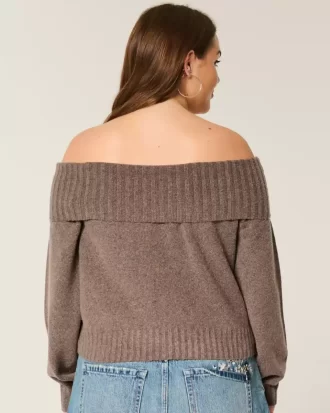 Hollister Comfy Cloud Foldover Off-the-Shoulder -villapaita