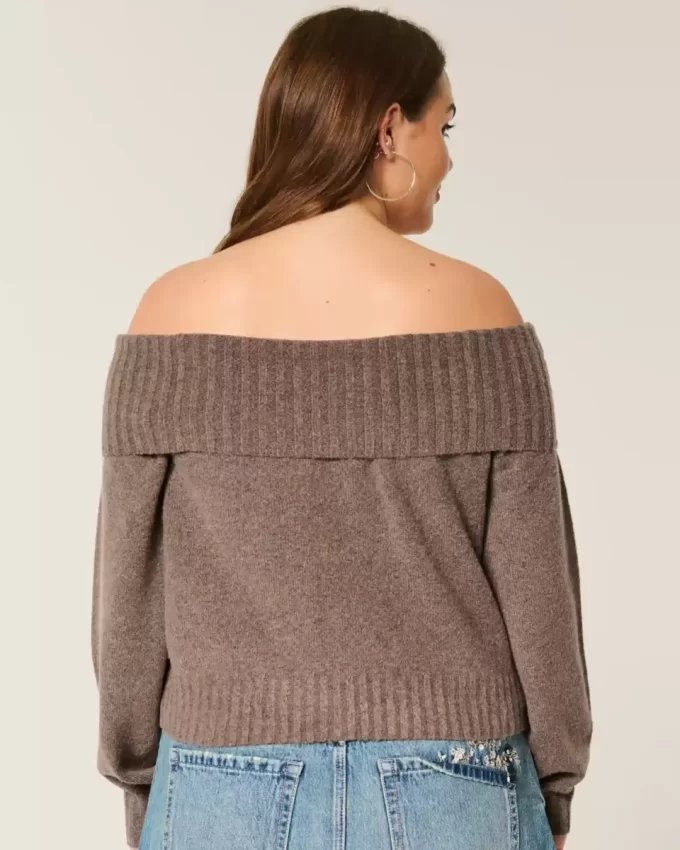 Hollister Comfy Cloud Foldover Off-the-Shoulder -villapaita