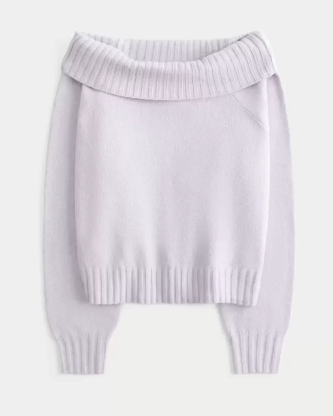 Hollister Comfy Cloud Foldover Off-the-Shoulder -villapaita
