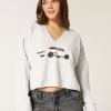 Hollister Comfy Cloud Graphic Notch Neck -neule Hollister Comfy Cloud Graphic Notch Neck -neule