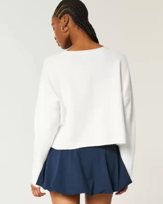 Hollister Comfy Cloud Graphic Notch Neck -neule