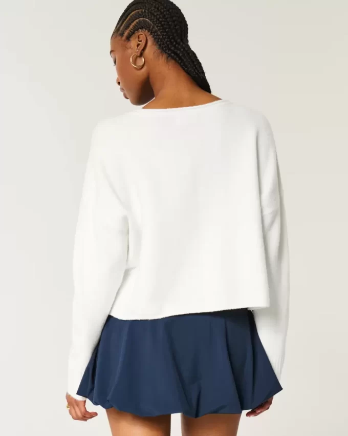 Hollister Comfy Cloud Graphic Notch Neck -neule