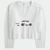 Hollister Comfy Cloud Graphic Notch Neck -neule Hollister Comfy Cloud Graphic Notch Neck -neule