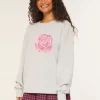 Hollister Comfy Cloud Rose Graafinen villapaita Hollister Comfy Cloud Rose Graafinen villapaita