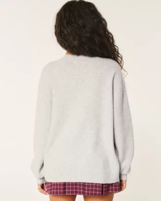 Hollister Comfy Cloud Rose Graafinen villapaita