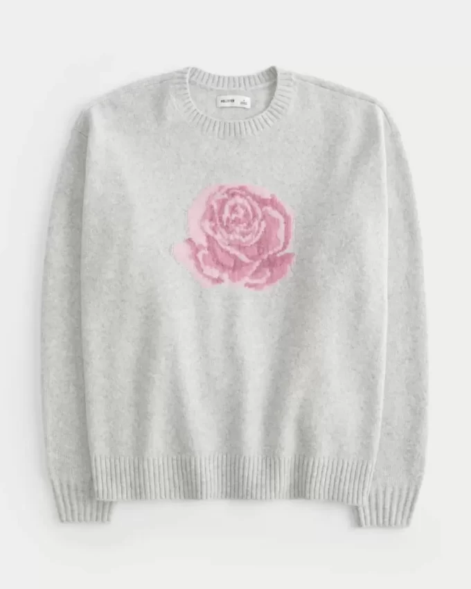 Hollister Comfy Cloud Rose Graafinen villapaita Hollister Comfy Cloud Rose Graafinen villapaita
