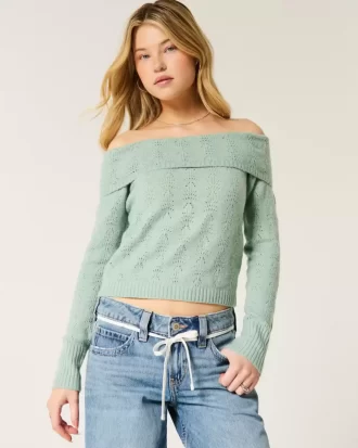 Hollister Comfy Cloud Stitchy off-the-shoulder villapaita