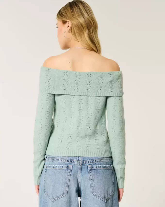 Hollister Comfy Cloud Stitchy off-the-shoulder villapaita